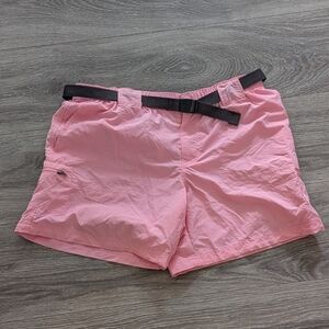 Columbia Sportswear Pink Nylon Belted‎ Hiking Shorts Women’s Size Medium